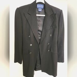 Ralph Lauren Vintage long black blazer preppy classic designer | 4